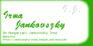 irma jankovszky business card